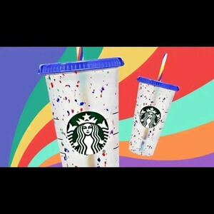 NWT Starbucks PRIDE Confetti 2020 Reusable Color Changing Cup